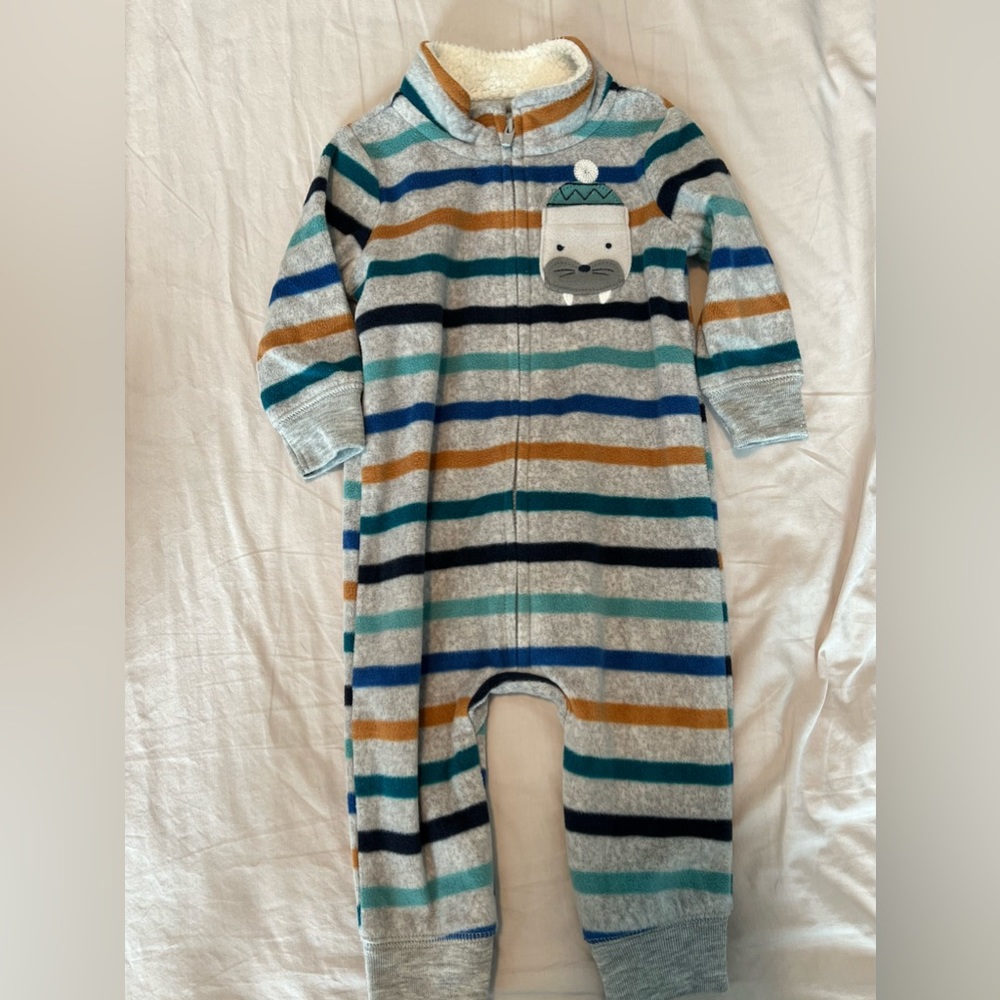 Fleece zip jump suit, condition like new